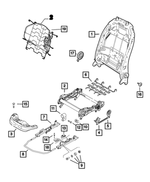 68284385AA - Interior Trim: Front Seat Recliner Lever for Fiat: 500X | Jeep: Renegade Image