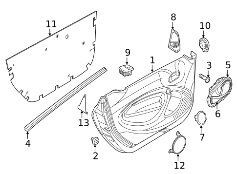 Interior Trim - Door for 2019 Smart EQ fortwo #0