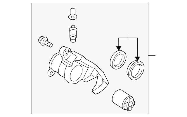 KAY0-26-61XA - Caliper - Passenger Side (RH) 2016-2025 Mazda CX-5