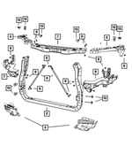 5156136AA - Cooling: Hood Bumper, Adjustable for Mopar Image