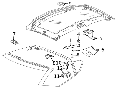 Latch & Hardware for 2022 Chevrolet Corvette #0