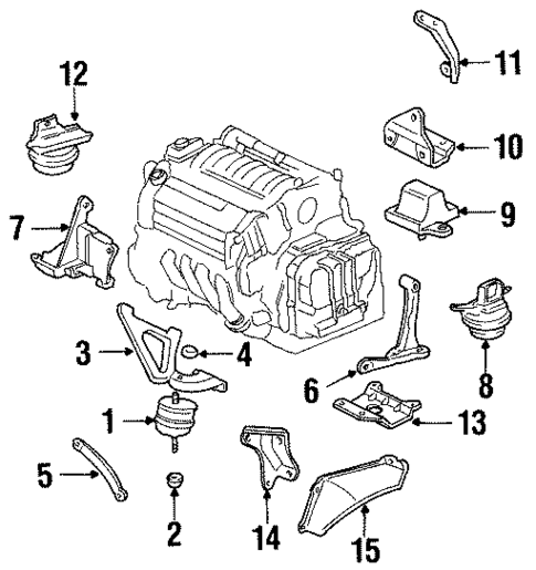 Engine & Trans Mounting for 2003 Oldsmobile Aurora #0