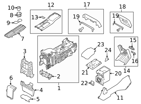 Front Console for 2019 Land Rover Range Rover #4