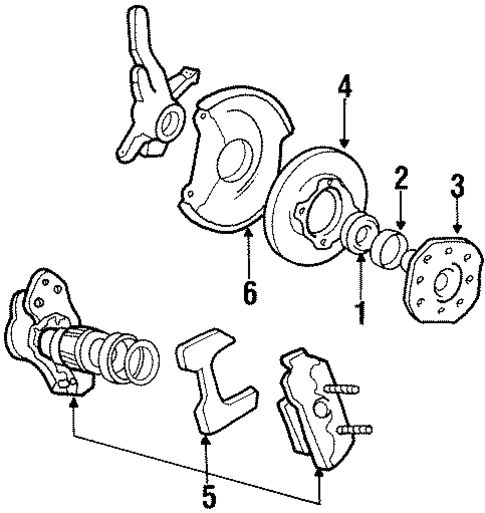 Front Brakes for 1987 Hyundai Excel #0