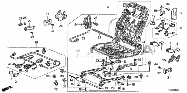 Front Seat Components (R.) (Sws) for 2014 Acura TSX #0