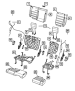 1YG56KX1AA - Interior Trim: Seat Back Cover for Mopar Image