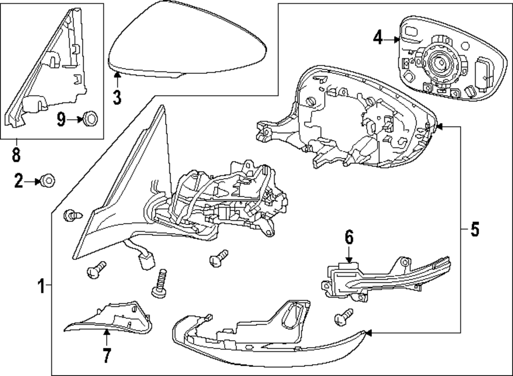 があこ 2023 Honda Accord Mirror Cover 76251-TVA-A01ZX | OEM Parts Online