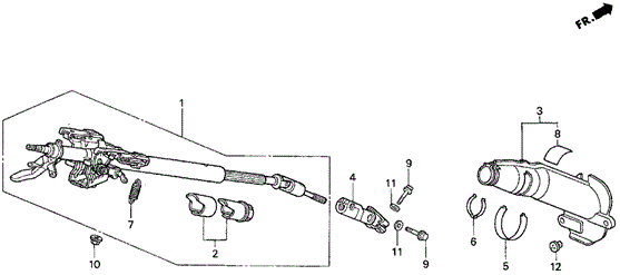 Steering Column for 1998 Acura CL #0