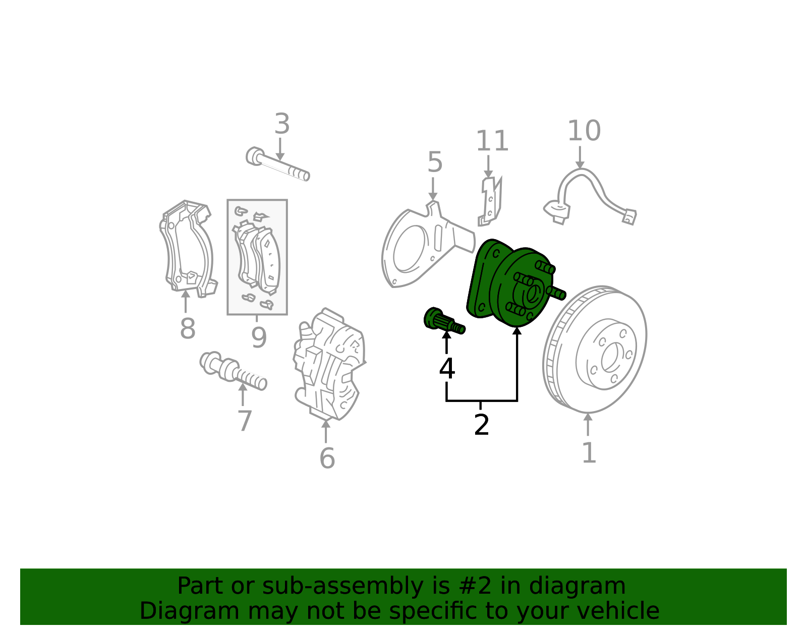 2001-2007 GM Front Wheel Hub and Bearing Assembly with Wheel Speed ...