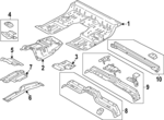 PC3Z15107A94A - Body: Rear Cross-member for Ford: F-250 Super Duty, F-350 Super Duty, F-450 Super Duty Image