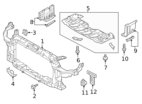 Radiator Support for 2017 Hyundai Elantra GT #0