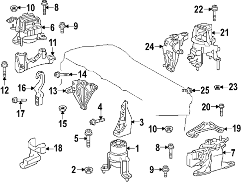 Engine & Trans Mounting for 2025 Toyota Crown #0