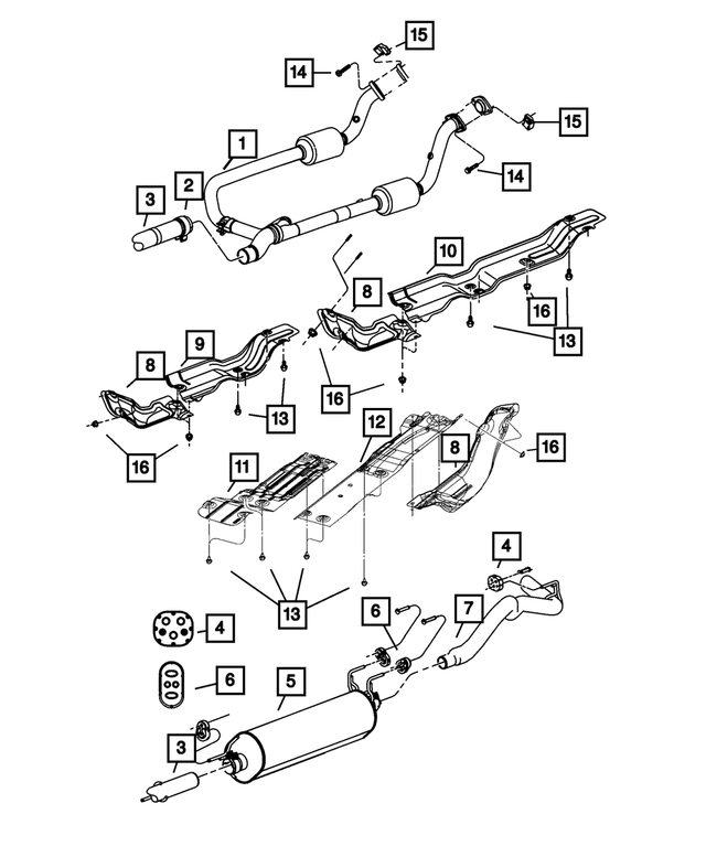 52121296AB - : Exhaust Extension Pipe for Mopar Image