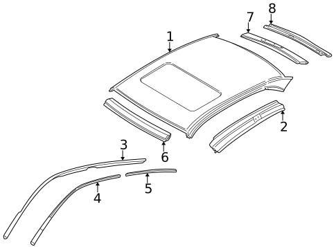Roof & Components for 2002 Audi A8 Quattro #0