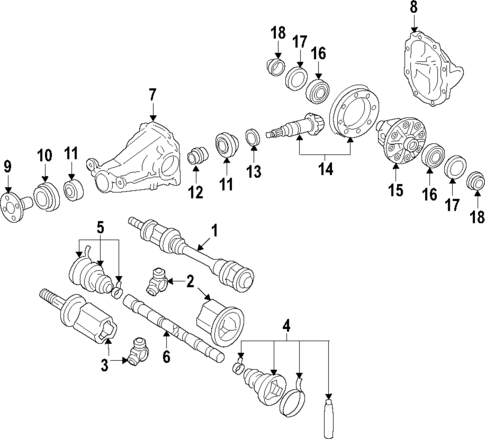 Axle Shafts & Joints for 2018 INFINITI Q70 #0