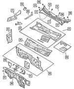 55257336AA - Body Sheet Metal Except Doors: Heat Shield, Right for Mopar Image