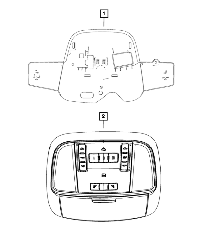 7BG341DAAA - Interior Trim: Overhead Console for Mopar Image