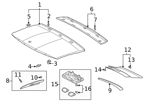 Interior Trim - Top for 2007 Lexus SC430 #0