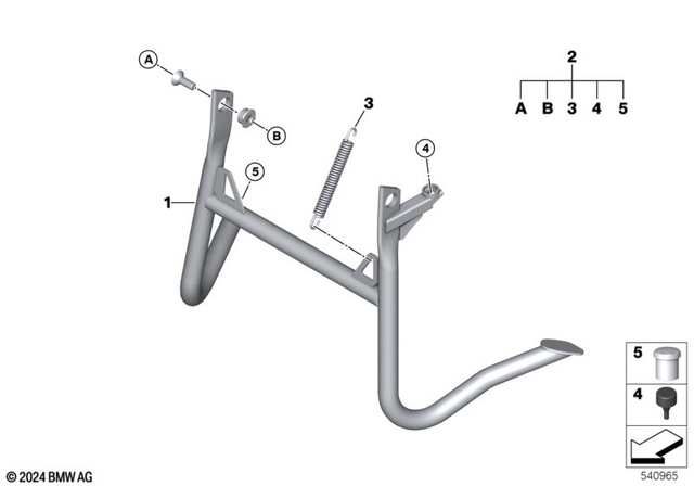 71607706738 - : Set Of Mounting Parts, Tilting Stand for BMW-Motorrad Image
