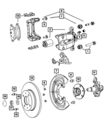 68383037AA - : Brake Caliper Bracket, Right for Mopar Image