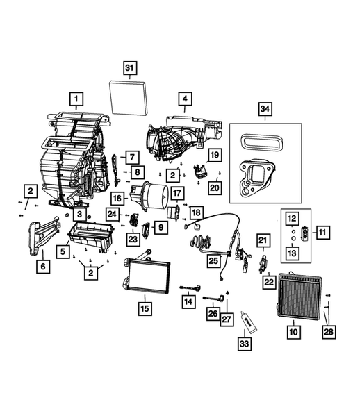 Air Conditioner and Heater Units for 2012 Fiat 500 #1