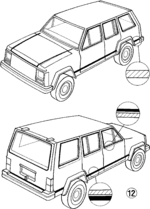 4636350 - Body: Stripe Tape for Jeep: Cherokee Image