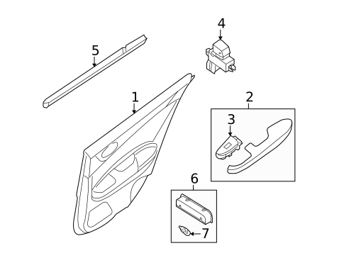 Interior Trim - Rear Door for 2012 Nissan Maxima #0