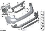 51129883527 - : Bumper Trim Rear Lower for BMW Image