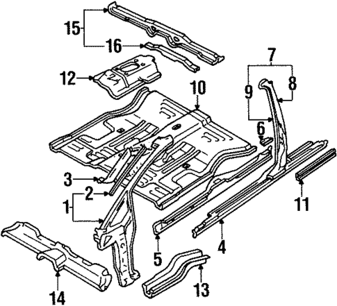 Floor for 1990 Nissan Axxess #0