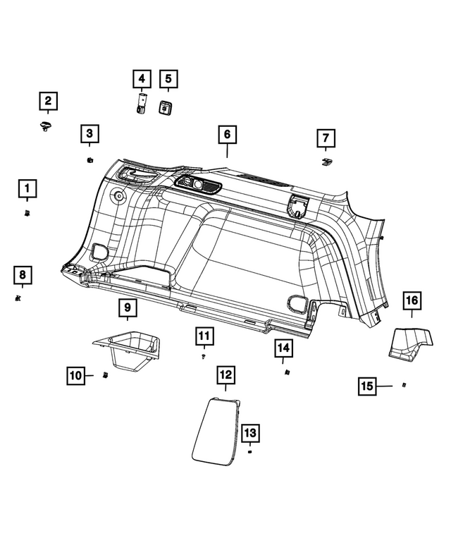 « 6UU96TX7AD –  : Garnissage De Custode Panneau pour Mopar Image »