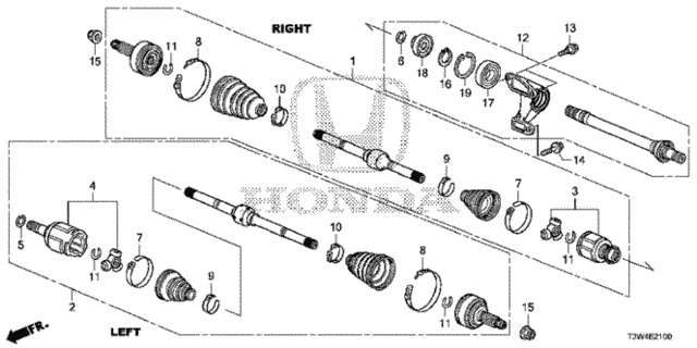 Driveshaft - Half Shaft (1) for 2014 Honda Accord #0