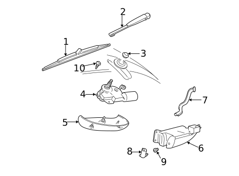 Wipers for 2005 Ford Taurus #1