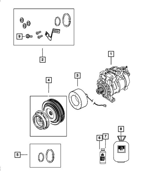 Air Conditioner Compressor and Mounting for 2013 Dodge Challenger #0