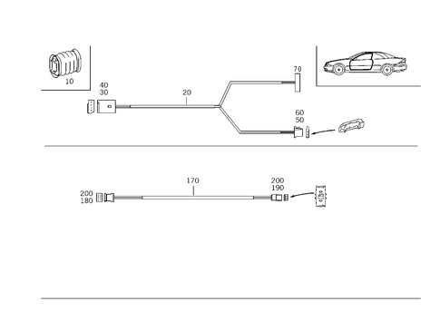 Door Cable Harnesses & Protective Hoses for 2003 Mercedes-Benz CL500 #0