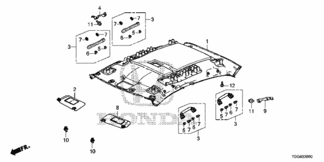 Roof Lining (1) for 2018 Honda Civic #0