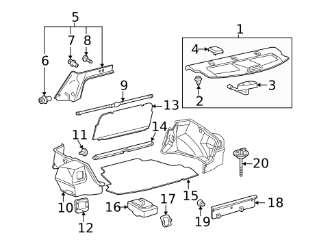 Interior Trim - Rear Body for 2005 Toyota Corolla #0