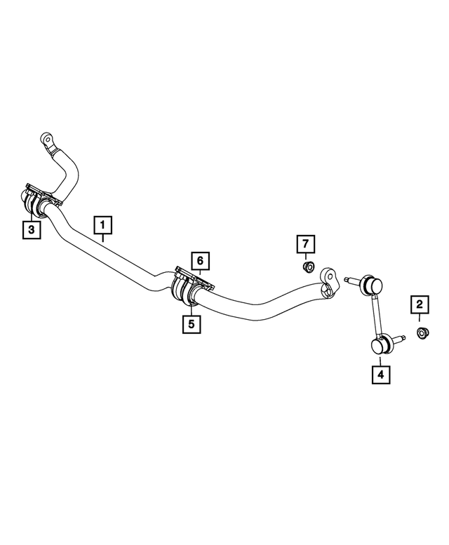 « 68091836AB – Front Suspension : Barre Stabilisatrice Trs De Tringle, Côté Droit pour Mopar Image »