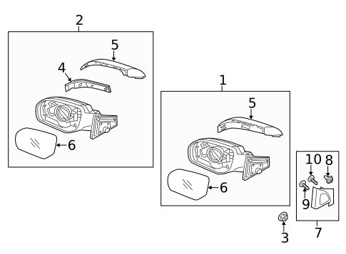 Outside Mirrors for 2019 Hyundai Santa Fe XL #0