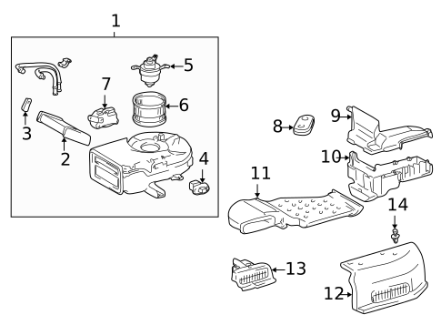 Evaporator Components for 2001 Toyota Sienna #2