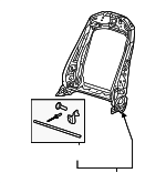 4K0881515B - Body: Seat Back Frame for Audi: A6 allroad, A6 Quattro, A7 Sportback, e-tron Quattro, e-tron S, e-tron S Sportback, e-tron Sportback, Q8 e-tron, Q8 e-tron Sportback, RS6 Avant, RS7 Sportback, S6, S7 Sportback, SQ8 e-tron, SQ8 e-tron Sportback Image