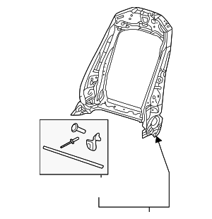 4K0881515B - Body: Seat Back Frame for Audi Image