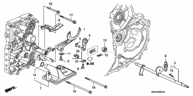 AT Shift Fork for 2006 Acura TSX #0