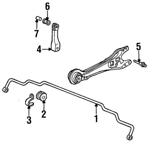 Stabilizer Bar & Components for 1998 Isuzu Oasis #1