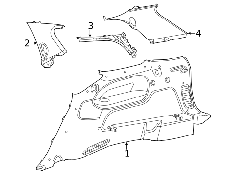 Interior Trim - Quarter Panels for 2023 Dodge Durango #0