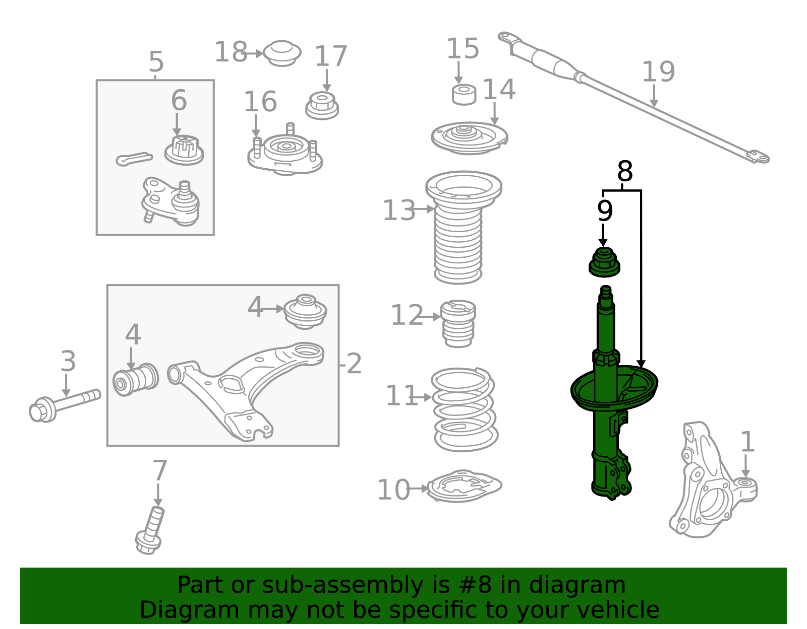 2014-2017 Lexus CT200h Suspension Strut 48510-79375 | OEM Parts Online