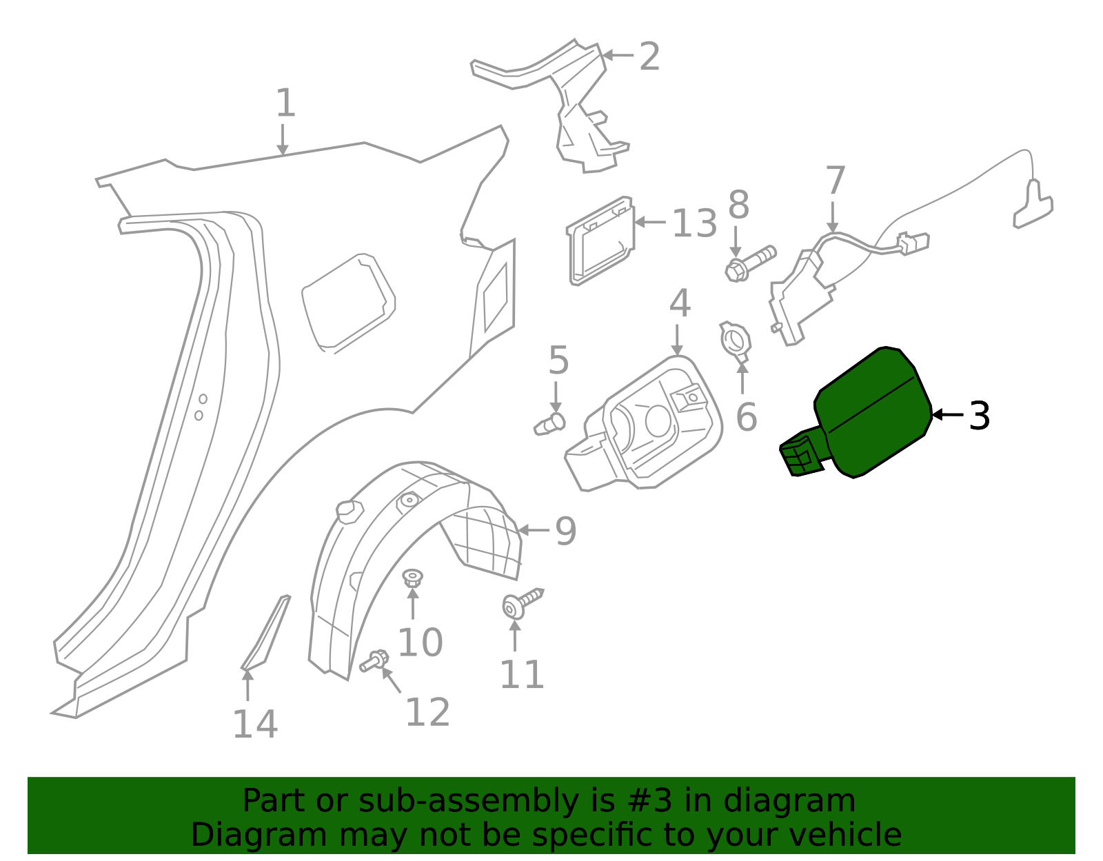 jjj 「ggg 」 Genuine OEM Fuel Door Part# 69510-G9000 Fits 2019-2025