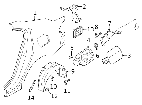 Quarter Panel for 2019 Genesis G70 #0