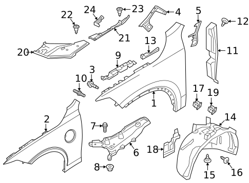 Fender & Components for 2017 Volvo V90 Cross Country #8