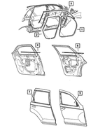 XW43XXXAA - Doors and Related Parts: Front Door Opening Weatherstrip, Left for Chrysler: PT Cruiser Image