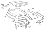 1076900425 - Hardtop: Trim for Mercedes-Benz: 380SL, 450SL, 560SL Image